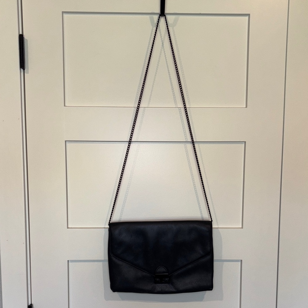 Loeffler Randall Black Chain Strap Crossbody Bag